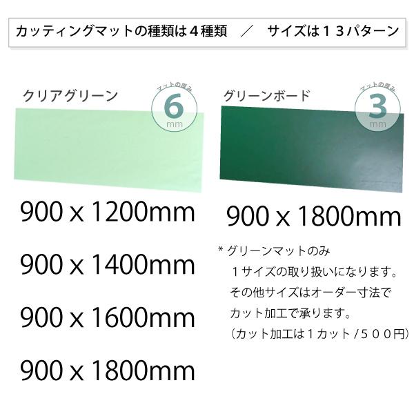 カッティングマット900×1600mmクリアブルー3mm厚 透明 大判 特大 両面 