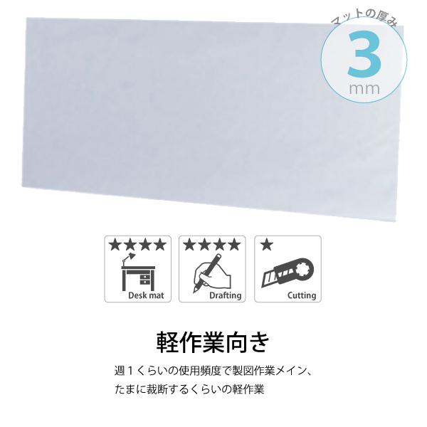 カッティングマット900×1800mmクリアブルー3mm厚 透明 大判 特大 両面