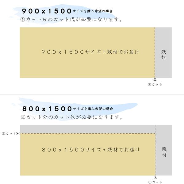カッティングマット900×1800mmクリアブルー3mm厚 透明 大判 特大 両面
