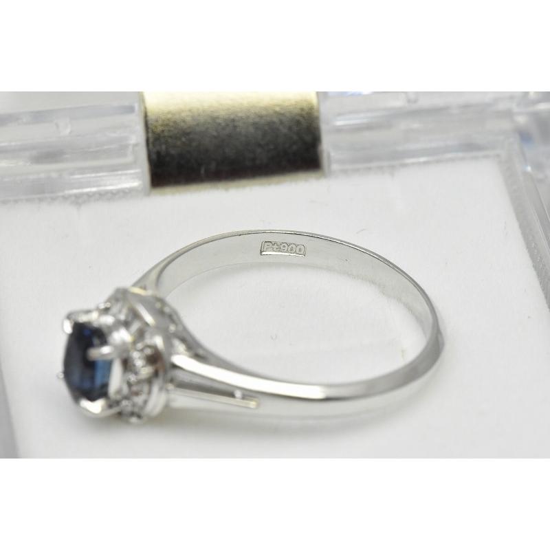 Pt900 プラチナ サファイア 0.75ct ダイヤモンドリング 12.5号｜osaka-jewelry｜05