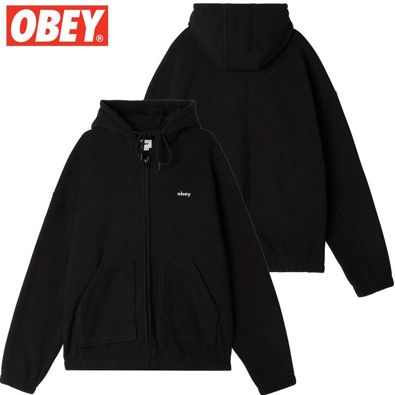 オベイ OBEY GAZE HOODED JACKET(ブラック 黒 BLACK)オベイアウター 