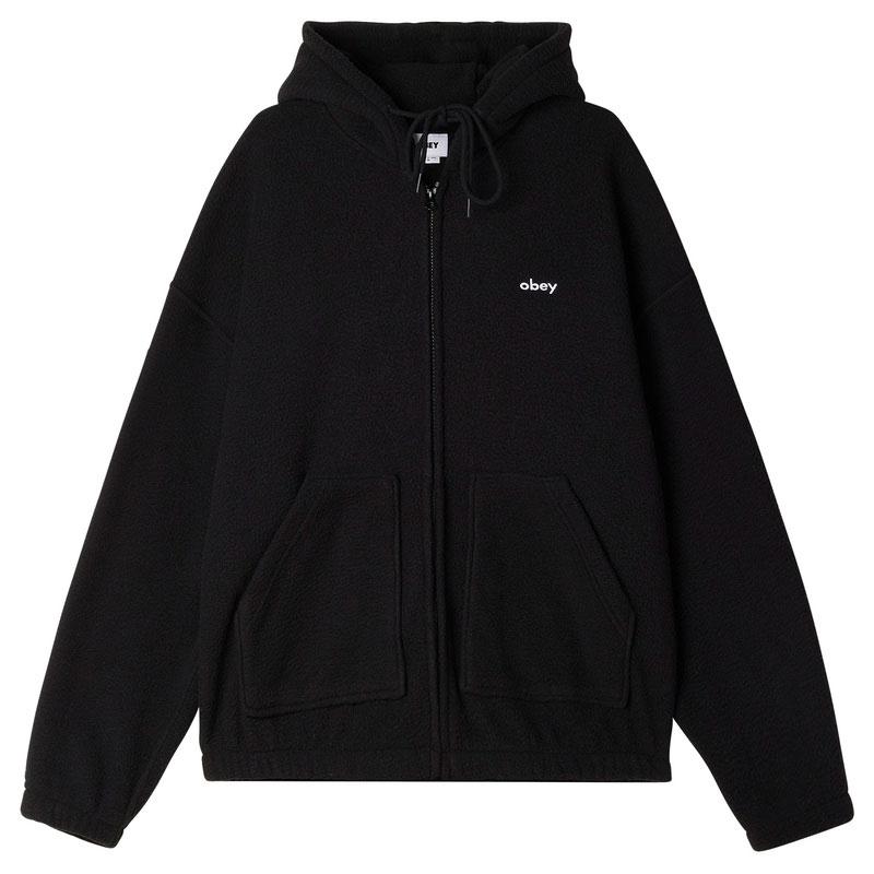 オベイ OBEY GAZE HOODED JACKET(ブラック 黒 BLACK)オベイアウター