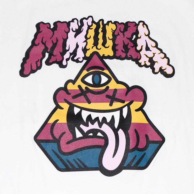 【US】ミシカ MISHKA FADE AWAY TEE(WHITE)MISHKAＴシャツ ミシカティーシャツ キープウォッチ KEEPWACTH 目玉｜osaka-warp｜03