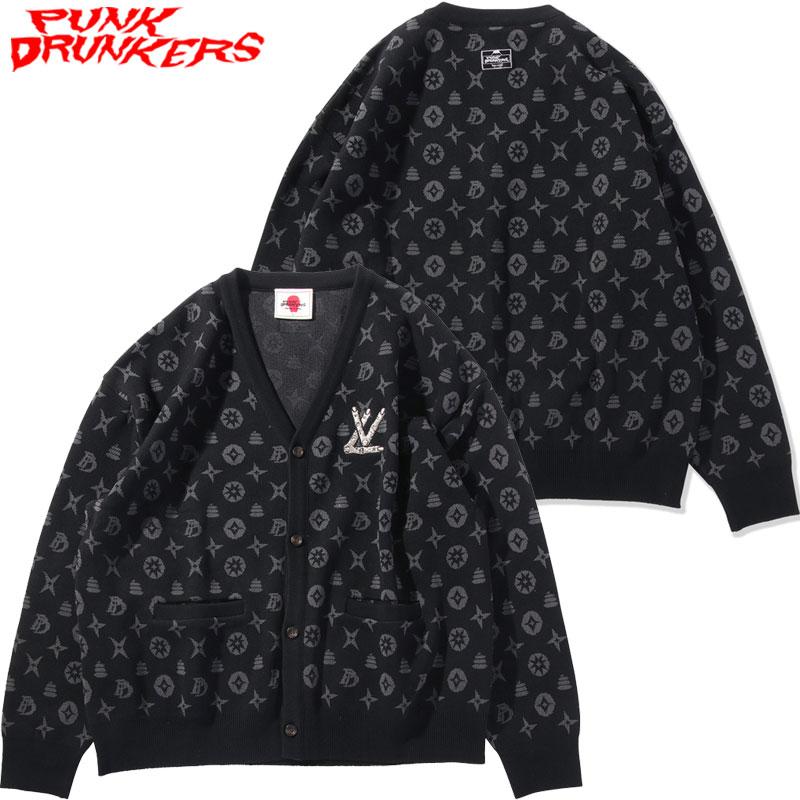 PUNK DRUNKERS（パンクドランカーズ） 指トンカーディガン(ブラック 黒 