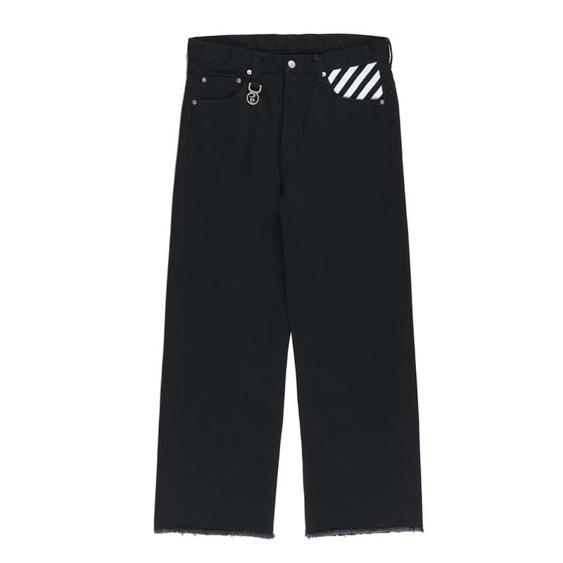 送料無料 ローリングクレイドル ROLLING CRADLE THUNDER GATE WIDE COLOR DENIM(BLACK)ロリクレパンツ  デニムパンツ ボトムス｜osaka-warp｜02