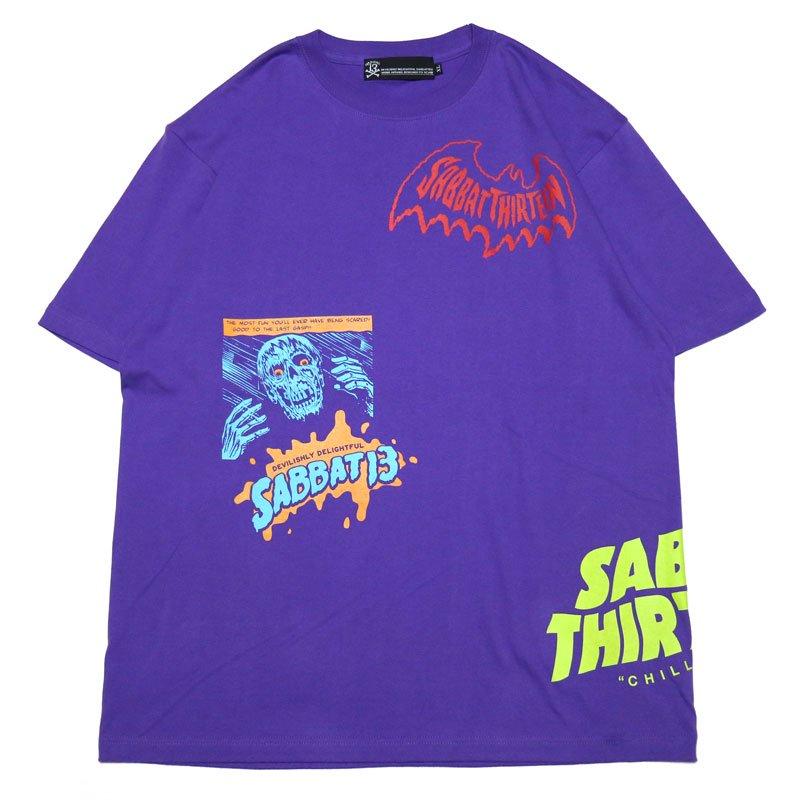 【Mサイズ ラスト1点】サバトサーティーン SABBAT13 HODGEPODGE T(PURPLE)サバトサーティーンＴシャツ SABBAT13Ｔシャツ サバトサーティーン半袖 SABBAT13半袖｜osaka-warp｜02