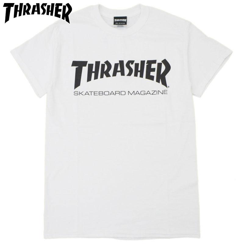 スラッシャーマガジン　ティーシャツ スラッシャー THRASHER MAG LOGO.TEE(ホワイト 白 WHITE BLACK