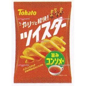 業務用菓子問屋GGx東ハト 56G ツイスター コンソメ味×48個【xws6