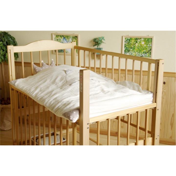 ベビーベッド 木製 ツースライドベッド NA ナチュラル 石崎家具 日本製  