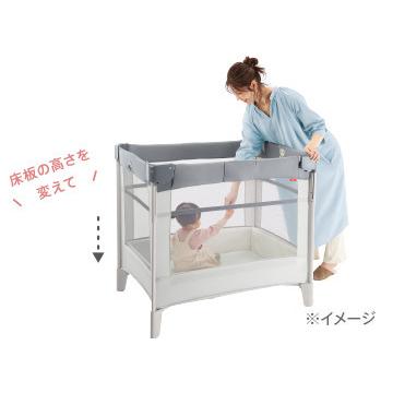 アップリカ ベビーベッド 折りたたみ ココネル エアー AB ホワイト  