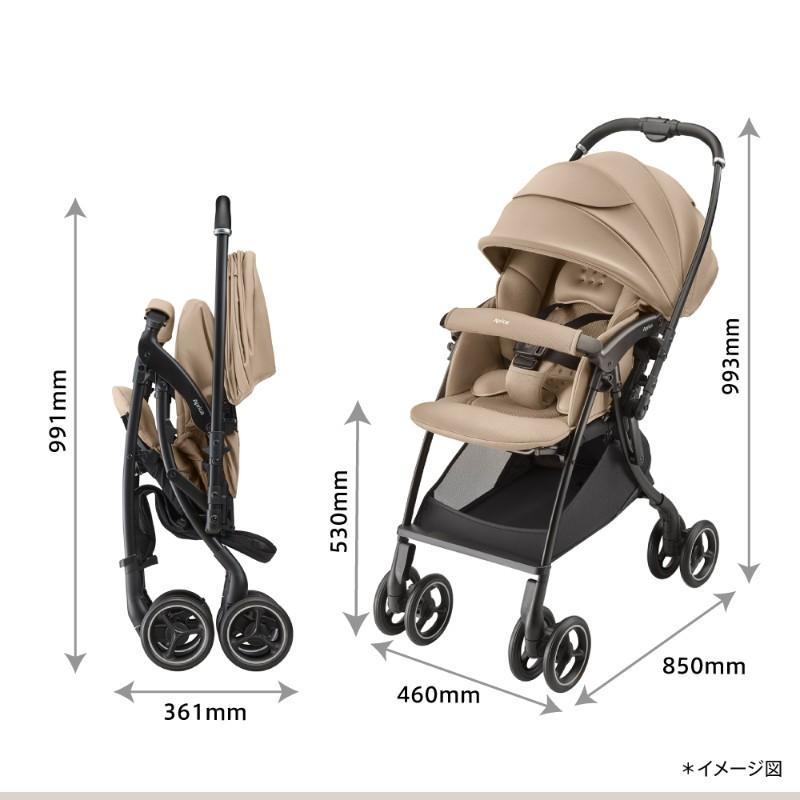 A型 ベビーカー アップリカ ラクーナ クッション AI ブラック BKの画像