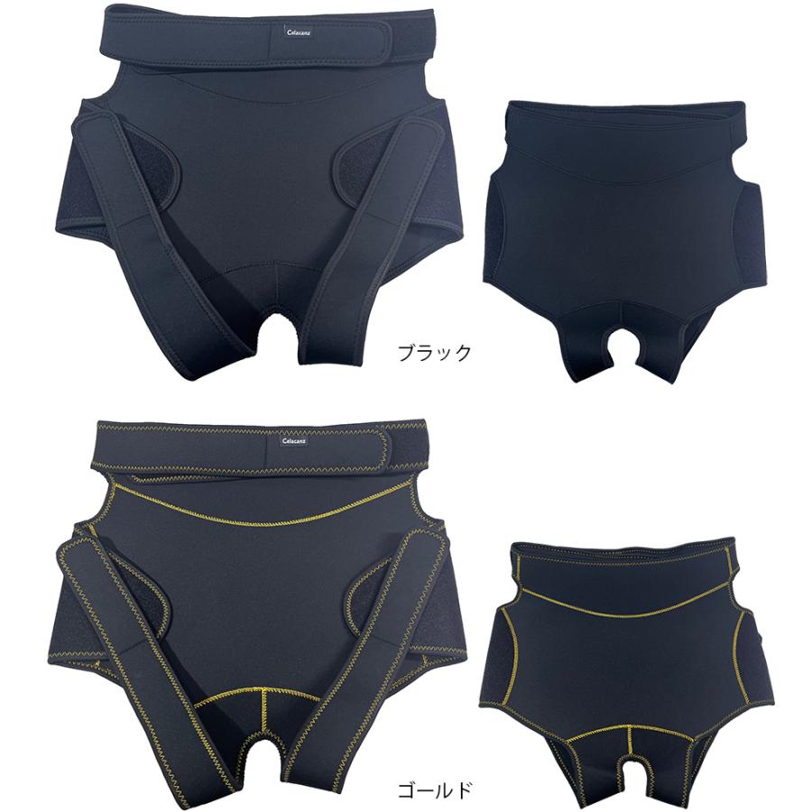 エクセル ヒップガード GSC-2490 フリーサイズ ブラック/ゴールド X