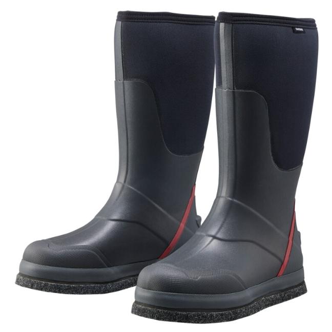 シマノ FB-034W サーマルブーツ カットラバーピンフェルト S ブラックレッド シマノ サーマルブーツ カットラバーピンフェルト FB-034W ブラック