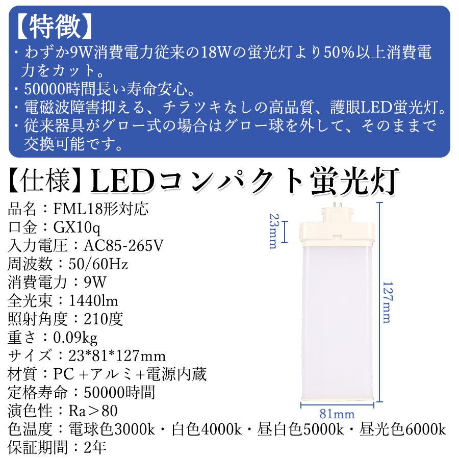 FML18形対応 LEDコンパクト蛍光灯 口金GX10q FML18EXL LEDツイン蛍光灯
