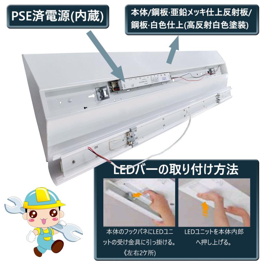 逆富士型40形2灯相当 LEDベースライト 器具一体型 LED蛍光灯 逆富士型40形2灯相当 LEDベースライト 器具一体型 LED蛍光灯