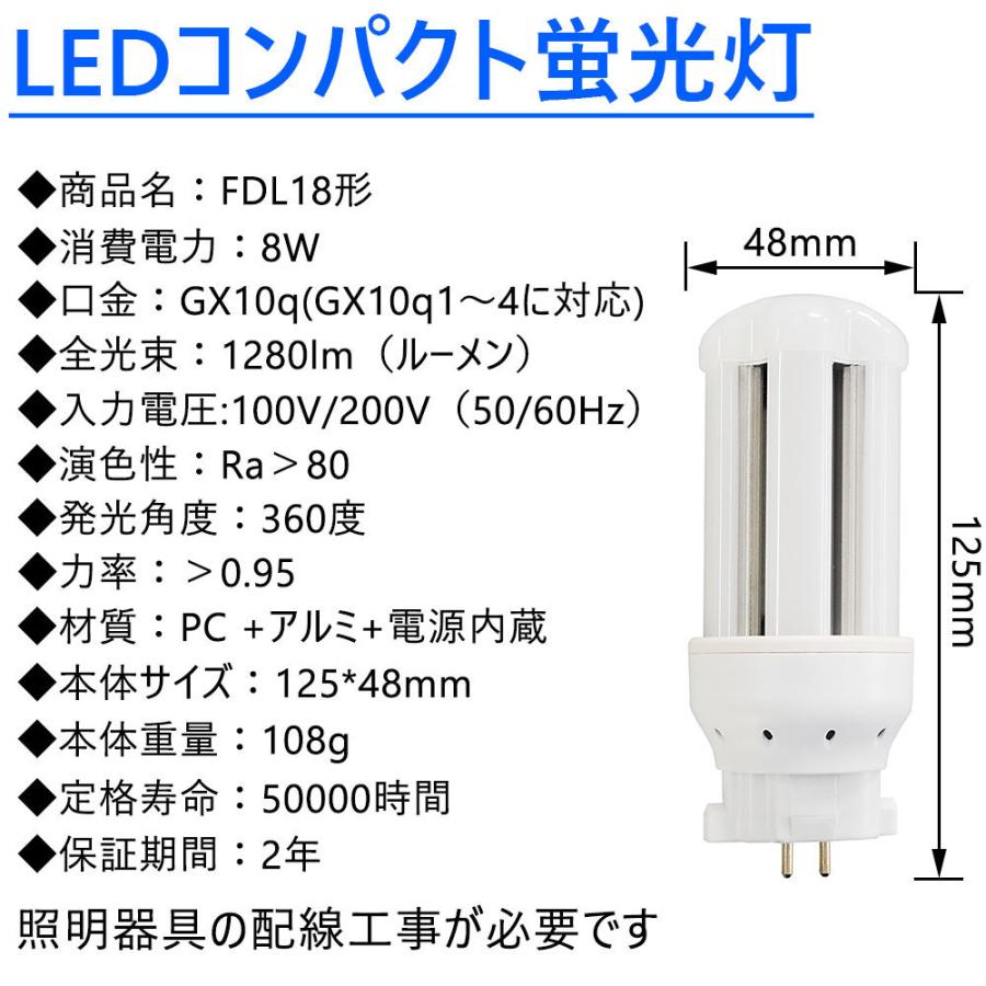 FDL18EX LEDコンパクト蛍光灯 FDL18W相当 FDL18EX-L 消費電力8W FDL18EX LEDコンパクト蛍光灯 FDL18W相当 FDL18EX-L 消費電力8W