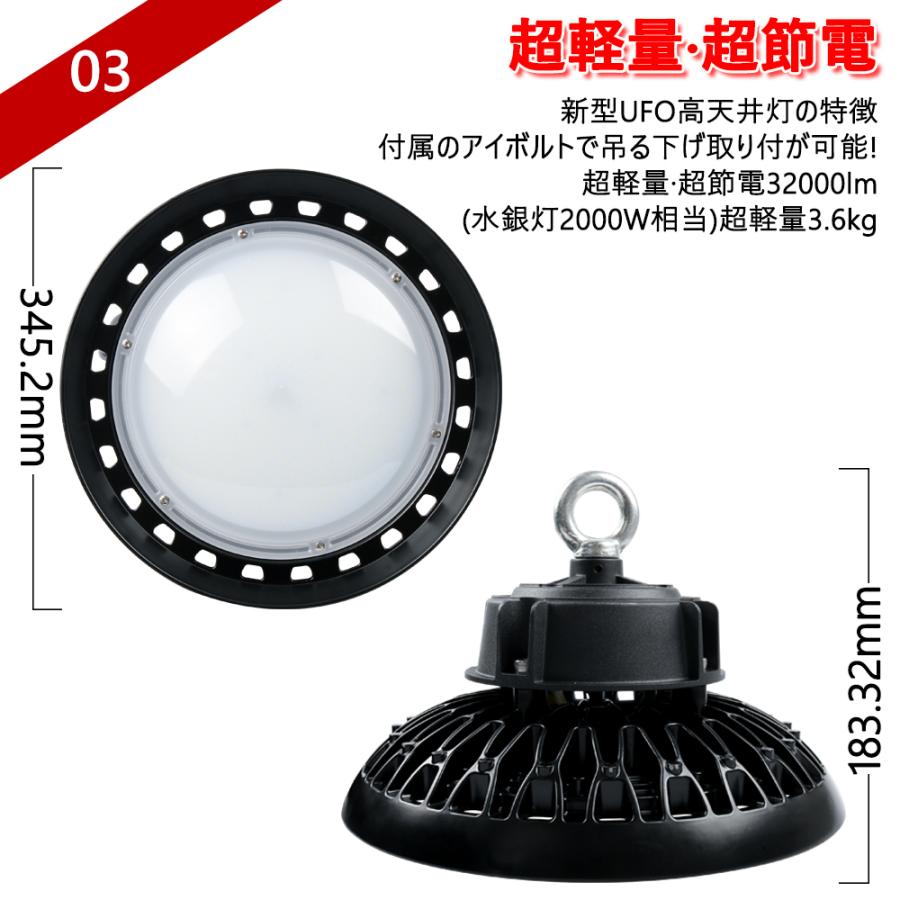 【6個】高天井用led照明 200W led高天井灯 ダウンライト ledライト 屋外 ハイベイライト 工場用led照明 工場led led投光器 200w led作業灯 水銀灯led化 2年保証の画像