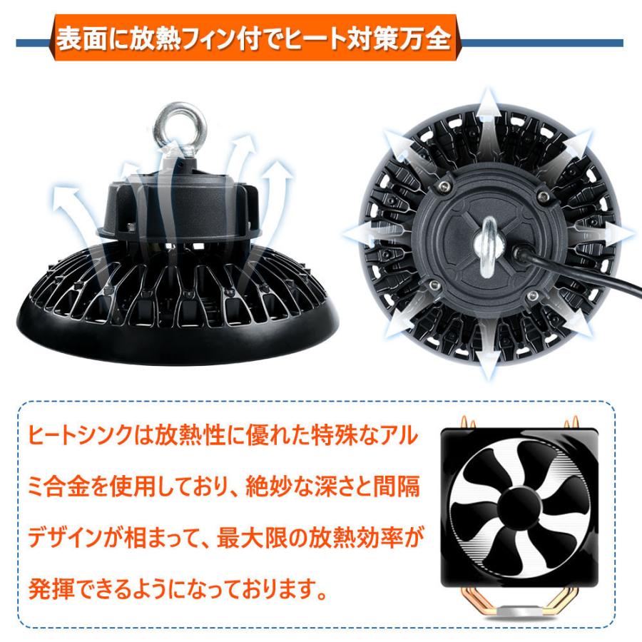 LED投光器 100W 投光器 LED 屋外 IP65防水 倉庫 工場 作業灯 防犯灯 LED高天井 照明器具 1000W相当 16000lm 高天井照明 吊り上げ専用型 LEDハイベイライト|osakanumberone|03