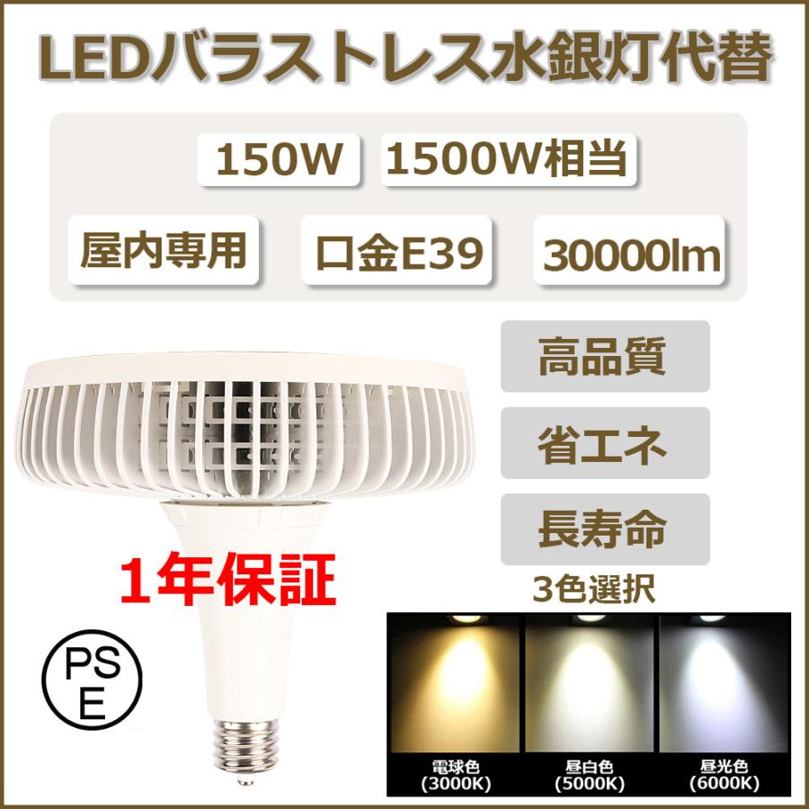 【20個】LED ビーム電球 150W 口金E39 30000LM高輝度 ledランプ1500W相当 LED電球 散光型 ビームライト 看板照明 省エネ 高品質 長寿命 屋内用【1年保証】色選択