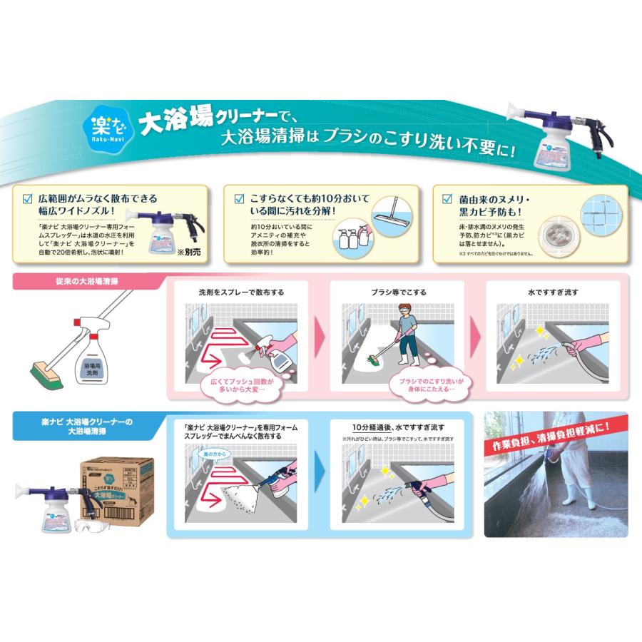 花王　楽ナビ　大浴場クリーナー　10L　業務用　正規品_2