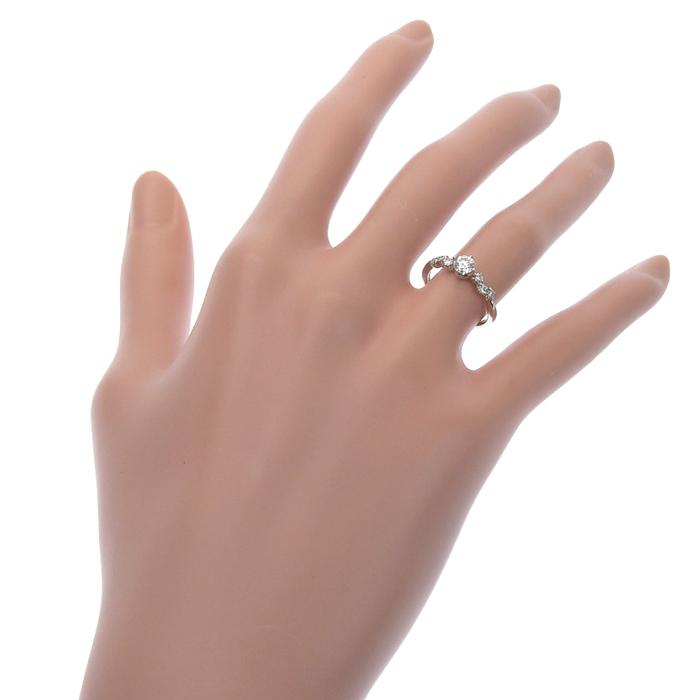 Pt950 プラチナ&ピンクダイヤモンド指輪7号ヴァンドームアオヤマリング