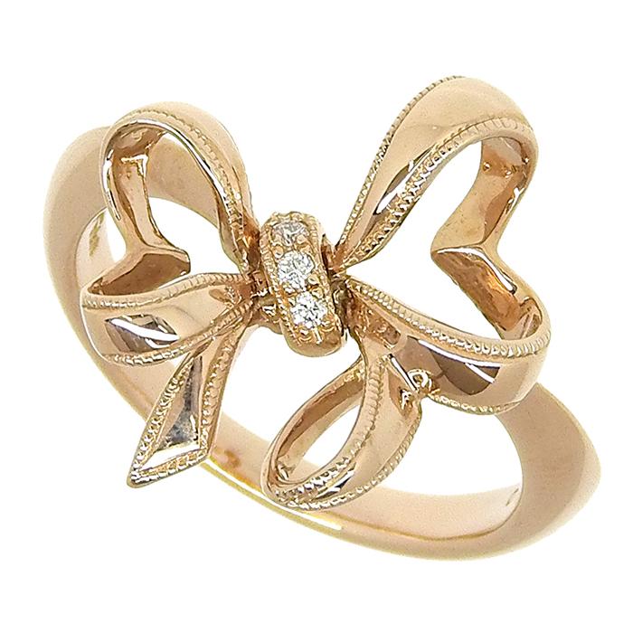 STAR JEWELRY スタージュエリー リボンモチーフ ダイヤ リボン リング 