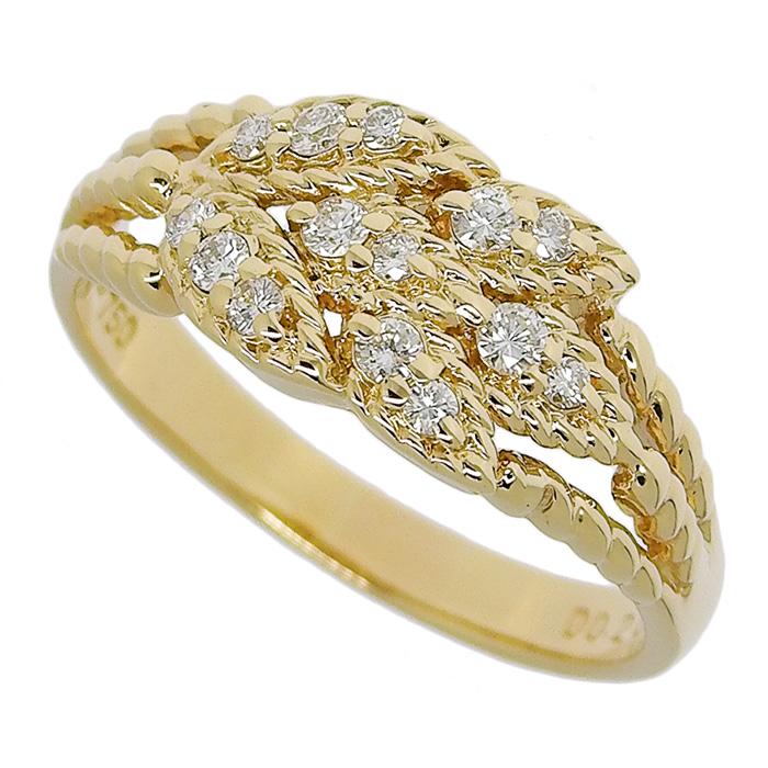 POLA ポーラ デザイン ダイヤ リング K18YG 750 イエローゴールド  