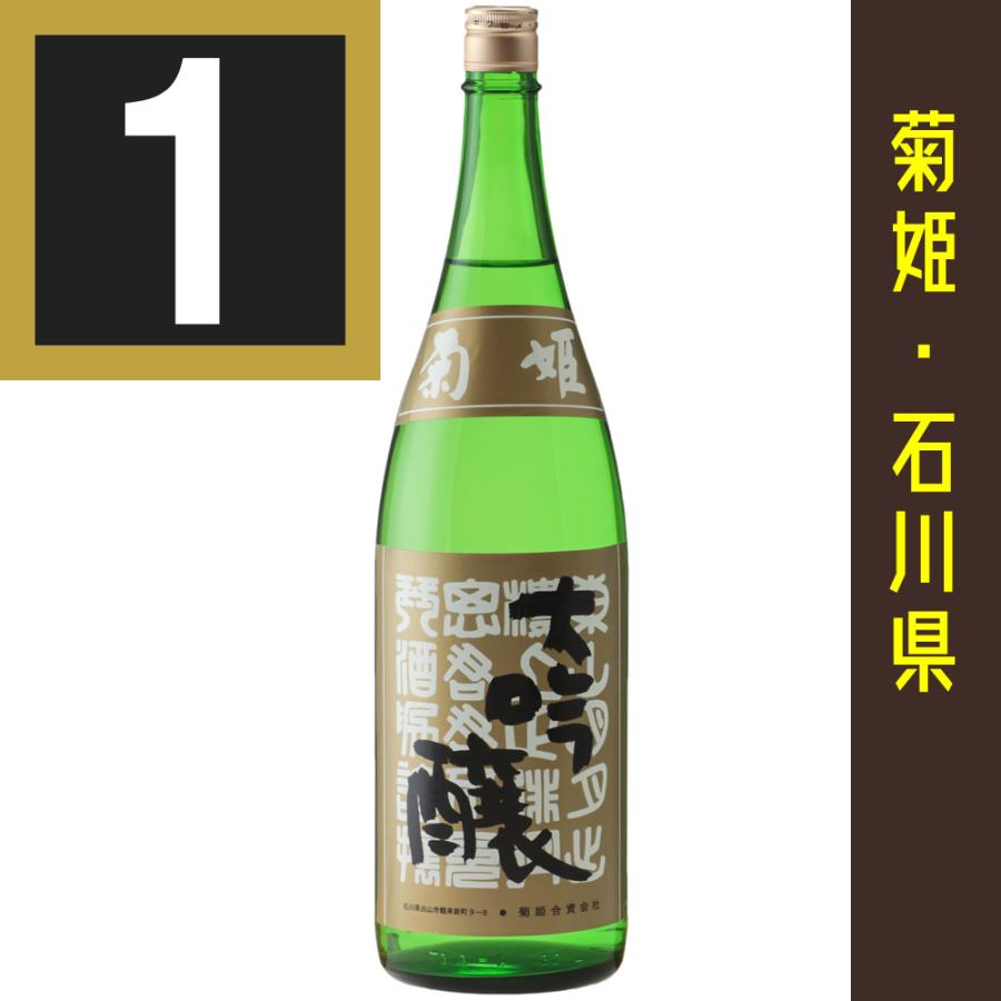 菊姫 大吟醸 BY大吟醸 1800ml カートン入 関東 中部 近畿地方送料無料 