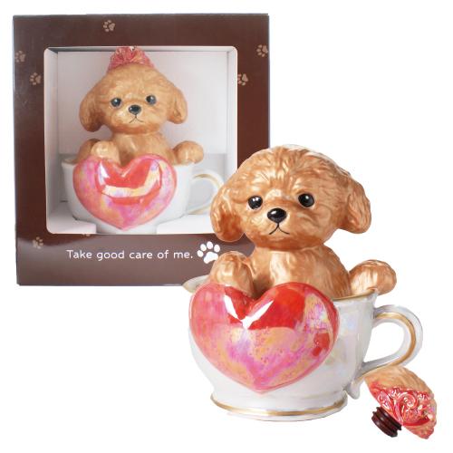 ティーカッププードルデキャンタ　マロン　美品 ティーカッププードル デキャンタ マロン ブラウン ブランデー