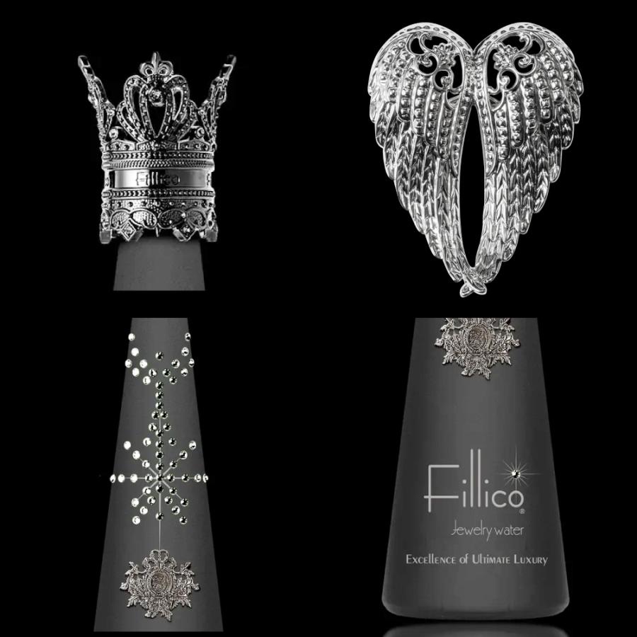 【送料無料】Fillico フィリコ ジュエリーウォーター エレガントブラック クイーン 箱付 ウイング付 720mlの画像