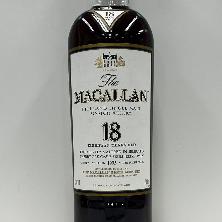 マッカラン18年 1995年蒸留 700ml 未開封 箱なし