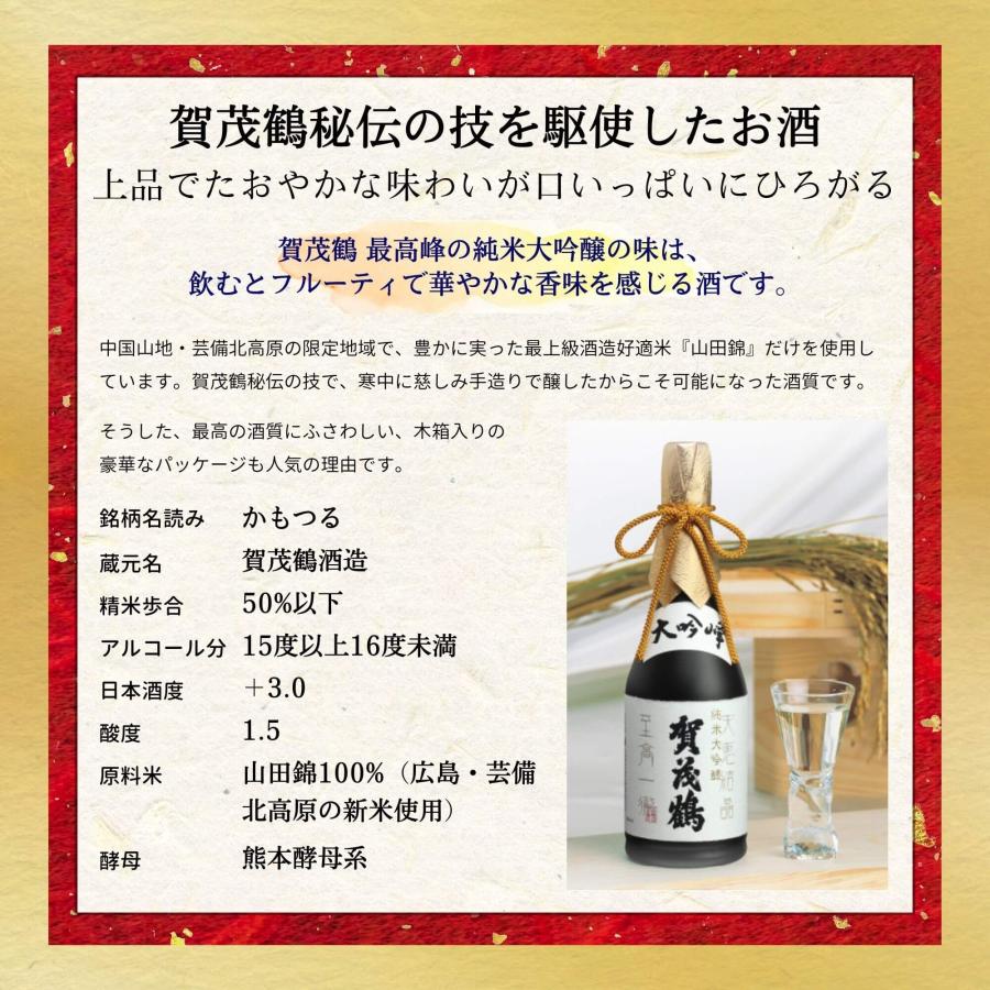 賀茂鶴 日本酒 賀茂鶴(かもつる) 純米大吟醸 大吟峰 1800ml （桐箱入り