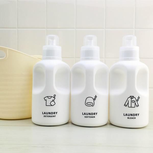 NEW!!【白】ラウンド・マルチボトル800ml・アイコンラベル・セット