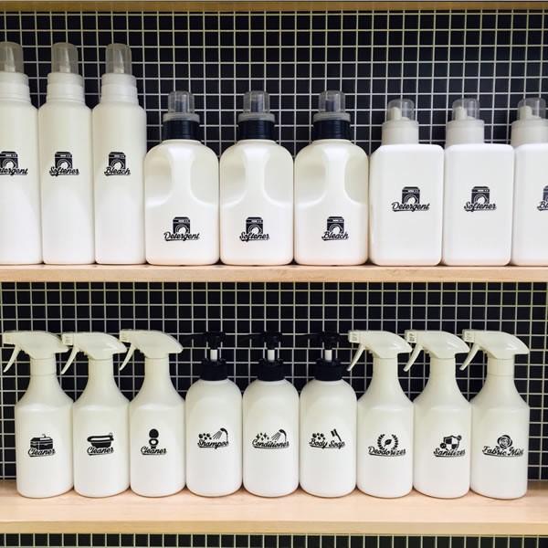 スプレーボトル500ml（霧・泡）・モノクロラベル・セット[詰め替え