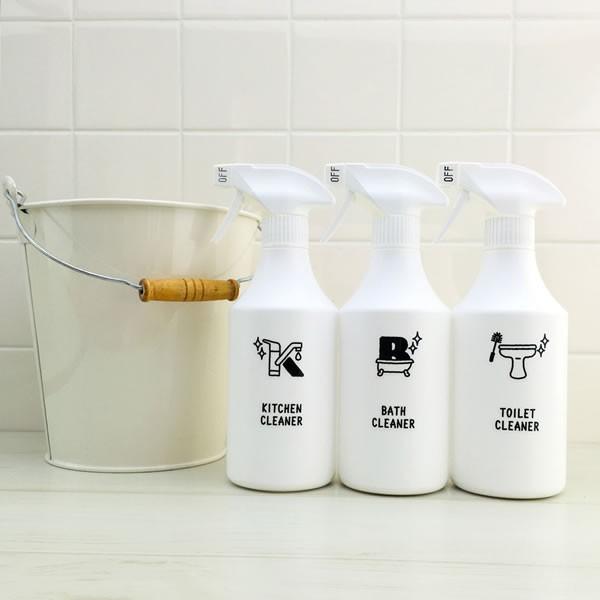 スプレーボトル500ml（霧・泡）・イニシャルデザインラベル・セット