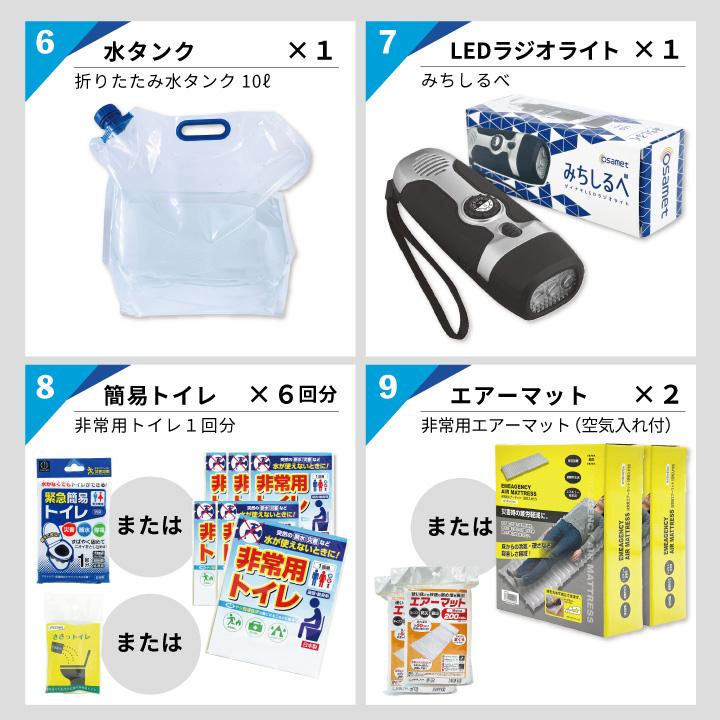 防災ヘルメット(オサメット)他、２人用セット 2個セット】オサメットセット（A4サイズの折りたたみヘルメット