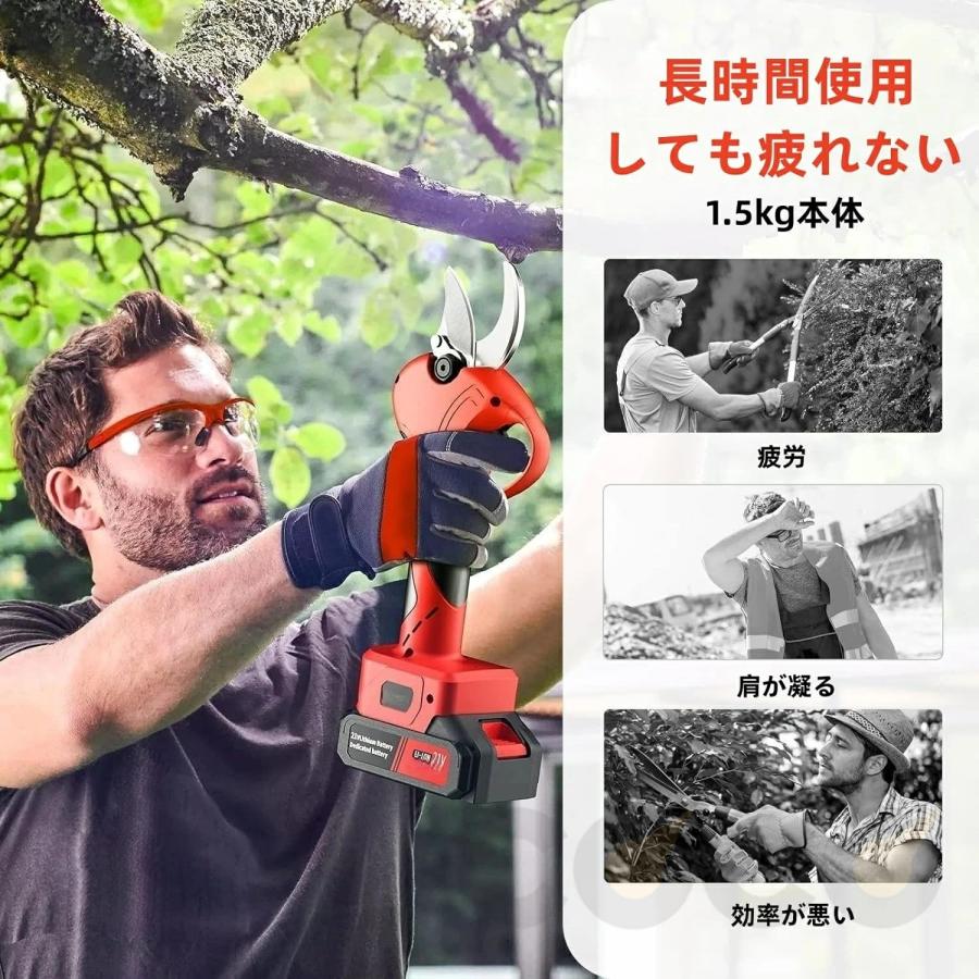 剪定ばさみ 充電式 高枝切り マキタバッテリー互換 切断直径45mm 軽量 電池残量表示 伸縮式 250cm 延長ポール ブラシレスモーター 枝切り 果樹用 家庭用 女性用 |  | 12
