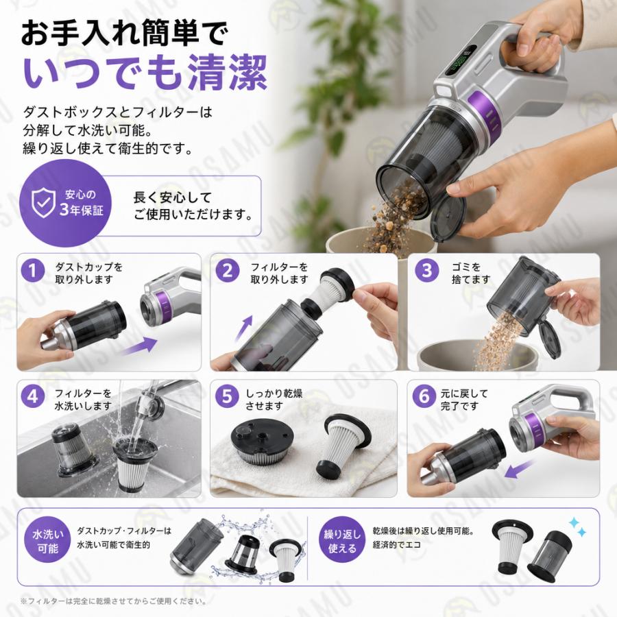 新モデル 掃除機 コードレス 軽量 充電式 強力吸引 人気 サイクロン式