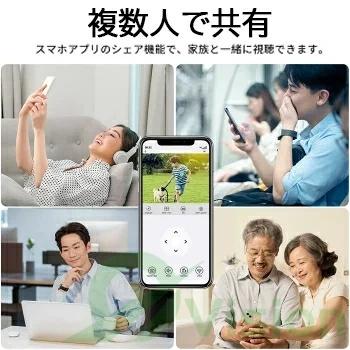 防犯カメラ 屋内 小型 見守りカメラ ビデオ通話 双方向音声通話 Wi-Fi