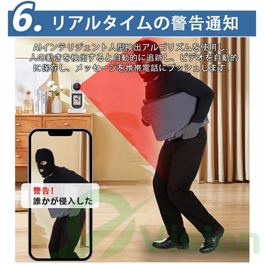 防犯カメラ 屋内 小型 見守りカメラ ビデオ通話 双方向音声通話 Wi-Fi
