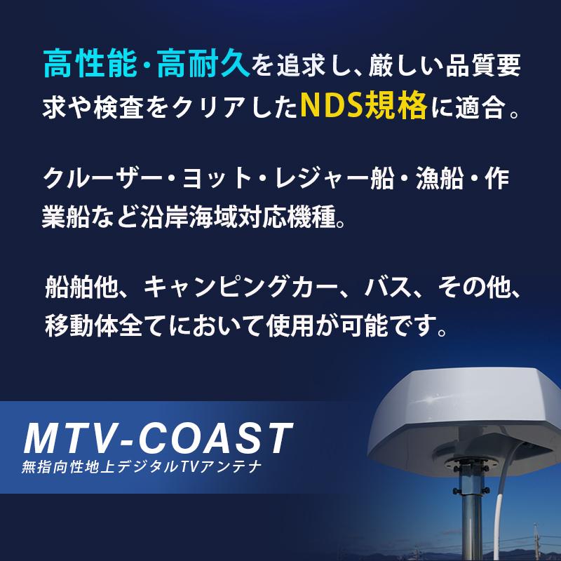 地デジアンテナ 無指向性 テレビアンテナ MTVコースト 小型船舶 移動体