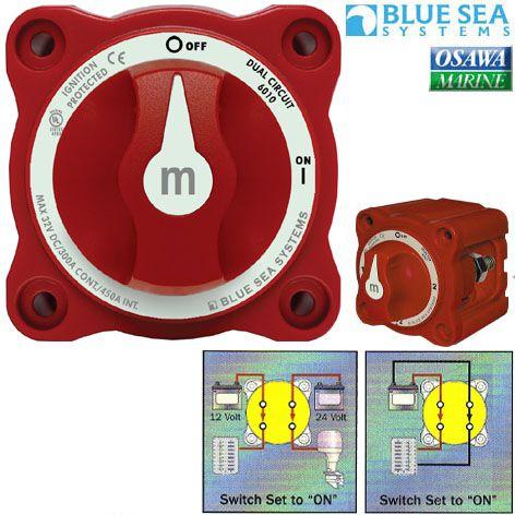 BLUE SEA バッテリースイッチ ミニシリーズ デュアルサーキット 300A 6010