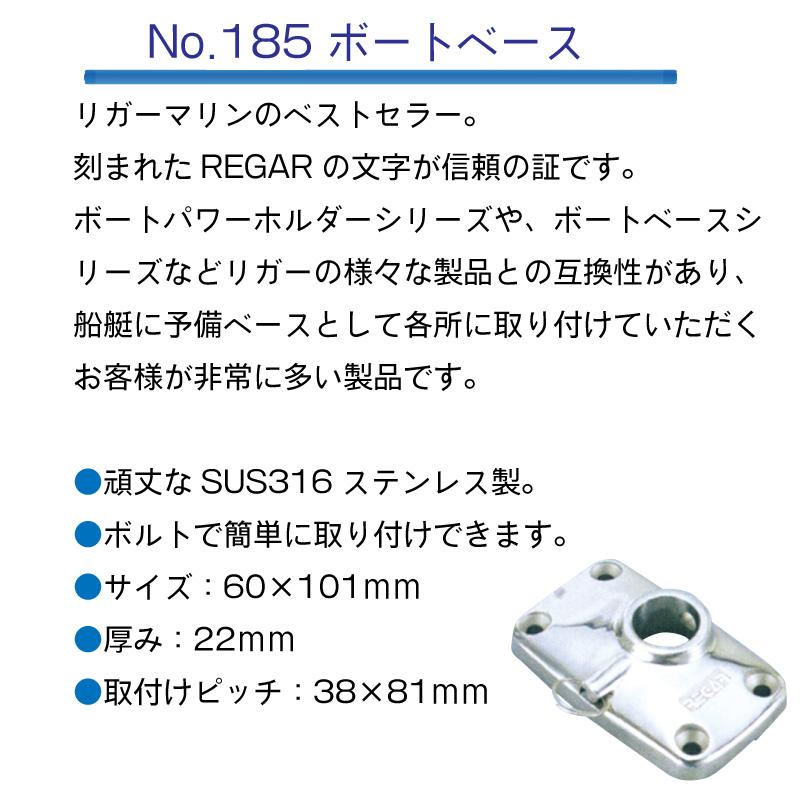 ボート パワーホルダー用 ボートベース No185 リガーマリン社製 ボート パワーホルダー用 ボートベース No185 リガーマリン社製