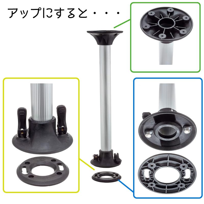 テーブルトップセット スクエアー ボート 屋外 船舶 キャンピングカー クイックリリースポスト ユニマットマリン 通販 Paypayモール