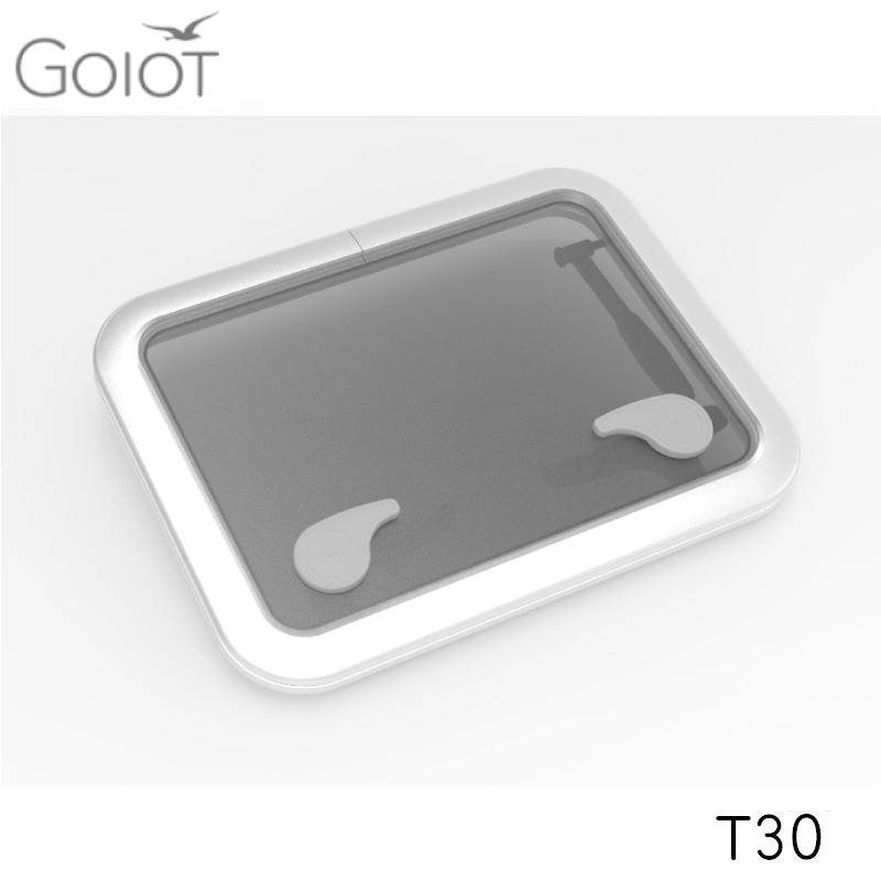 ボート ハッチ タイプ30 GOIOT オパールハッチ 116024 グレースモーク ハッチサポート2本 換気 採光 頑丈