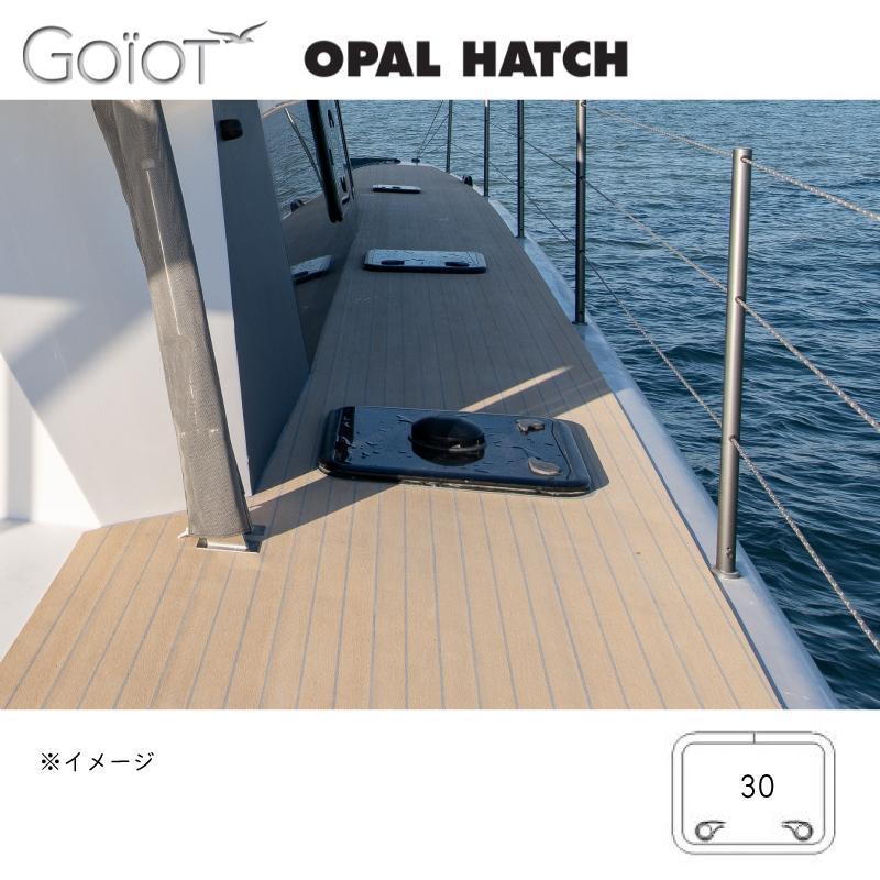 ボート ハッチ タイプ30 GOIOT オパールハッチ 116024 グレースモーク ハッチサポート2本 換気 採光 頑丈の画像