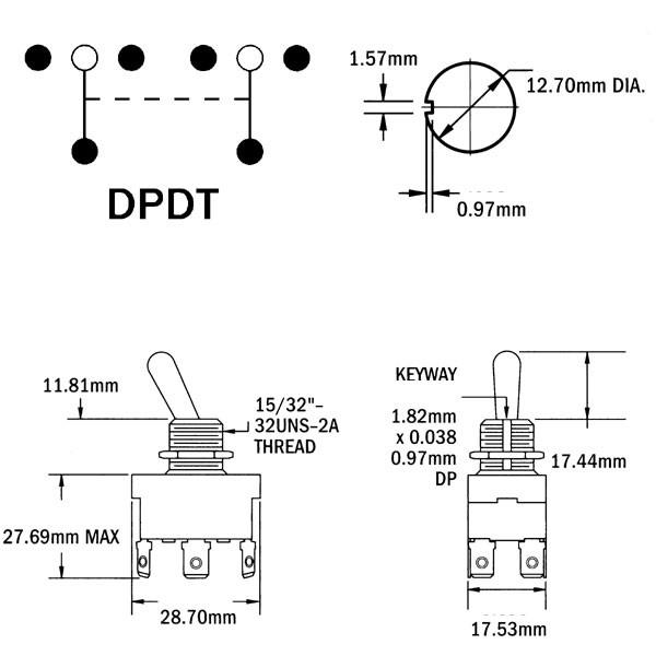 トグルスイッチ ダブルポール Dpdt 4155 On Off On ブルーシー Blue Sea ユニマットマリン 通販 Paypayモール