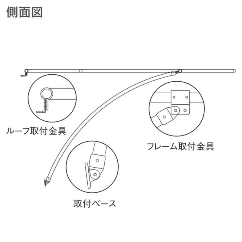 オーニング ソフトトップオーニング Rステー固定タイプ 3610 STR オーニング ソフトトップオーニング Rステー固定タイプ 3610 STR