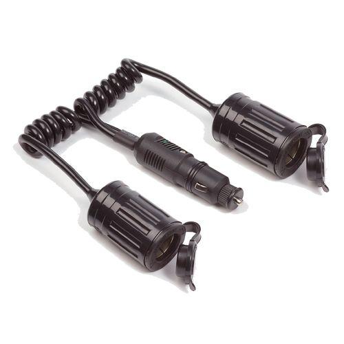 12VDC シガーソケット 延長コード プラグ ダブル ２つ ボート