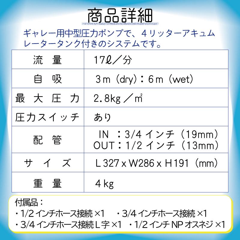 プレッシャーポンプ アキュムレーターシステム 24V 2840 02840300A 中型 圧力ポンプ セットフロージェットの画像